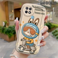 MHKEID Casing Hp Untuk OPPO A15 A15s A35 Case HP labubu lucu Casing Kesing Silikon Kasing Gelombang 