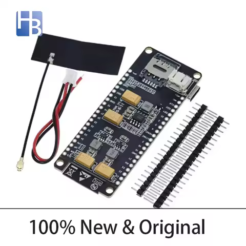 TTGO t-call V1.3 ESP32 wireless module, SIM antenna, SIM card, SIM800L module and GSMGPRS arduino an