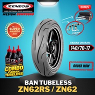 . ZENEOS ZN62RS TIRES ZN62/ Ring 17 140/70-17 ZENEOS TUBELESS TIRES Ring 17 MOTORCYCLE TIRES Ring 17