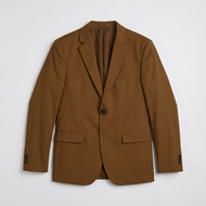 Slim Fit Blazer Dark Brown Formal Wedding Dinner Coat for Men Clean Modern Style