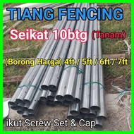 Gi Galvanised Round Post Tiang Bulat 60mm(Harga Borong)Untuk Pagar Brc Roll Top Security Fencing Tia