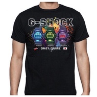 2024 fashion T-shirt Casio G-shock Crazy Colors / G-shock Tshirt / Baju Microfiber Jersi / Jersey Sublimation / Tshirt/collar/long