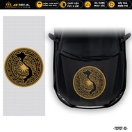 Tem Dán Nắp Capo Xe Ô Tô Thiết Kế Trống Đồng | TCPOT-10 | Decal Dán Nắp Capo Sườn Xe Oto Chống Nước 