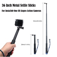 36 Inch Extendable Handheld Pole Telescopic Selfie Monopod Stick for Insta360 One RS GoPro10 Xiaomi Yi Dji Action 2 Accessories