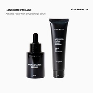 Oneskin Paket Handsome | Membersihkan & Mencerahkan Kulit Wajah Pria (Facial Wash & Serum)