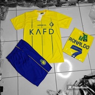 Jersey RONALDO AL Nassr KAFD 2023 baju sepak bola CR7 CRISTIANO JERSEY STELAN ANAK Terbaru / ZERGY D