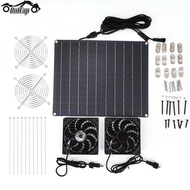 15W 12V Solar Fans IP65 Waterproof Solar Panel Kit with Dual Fan Regulate Temperature Solar Access F