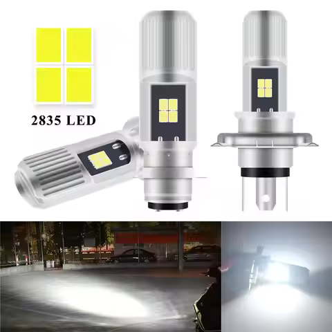 1pc H4 P15D 8SMD 6000K BA20D Motorcycle Headlight Motorcycle Scooter Light Super Bright Light Lamp M