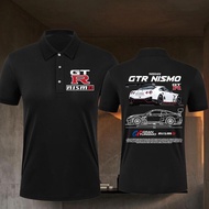 Breathable Non-Stuffy F169 Kaos M-3XL Polo shirt Print car designs Clo - Regular（Black navy blue）Nis