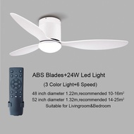 Oulianlan Free Installation Ceiling Fans DC Motor Ceiling Fan With Light 48/52 Tri-Color LED Light Remote Control Ceiling Light