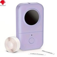 Phomemo 1pc Label Printer, Includes 1 Roll Of 12x40mm (0.47in X 1.57in) White Thermal Label Tape - D