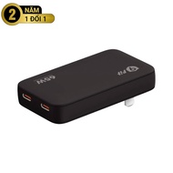 Củ sạc nhanh 9Fit Slim 65W GaN 2C, Đen