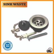 [TAHAN] Toilet Basin Stainless Steel Cover Basin Waste / Kitchen Basin Waste 1-1/2'' & 1-1/2'' 32MM/