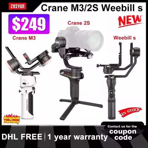 ZHIYUN Crane M3 Cameras Handheld Stabilizer Gimbal for DSLR Sony Canon BMPCC 4K 6K VS for feiyutech 