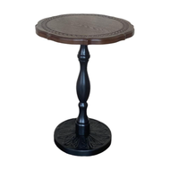 Retro Sturdy Wood Side Table Round End Table for Living Room Bedroom Balcony Accent Corner Coffee Ta