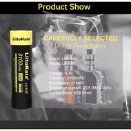 Liitokala Original 18650 35A high drain / discharge 3100mAh battery 3.7V 18650 Rechargeable Battery 