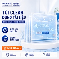 Clear Bag A4 document Bag, Stationery document cover, A4 button Bag, transparent F4 size, File Folde