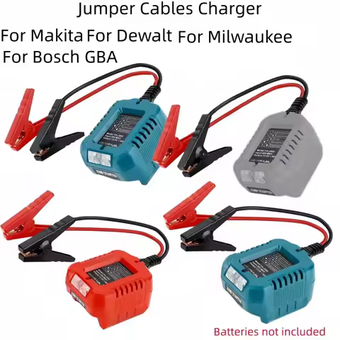 Small jumper cable charger adapter for Dewalt/Makita/Milwaukee/Bosch 18V battery for automotive star