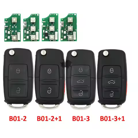 5PCS B Series B01-2+1 B01-3+1 Universal Remote Control Car Key for VW Works with FOR KD-X2 KD900 KD9