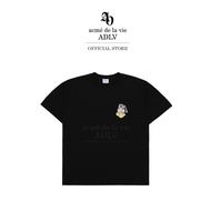 ADLV เสื้อยืด Oversize รุ่น  Mini Baby Face Cat Earplug Short Sleeve T-Shirt Black Black (50021OMNSSU_F3BKXX)