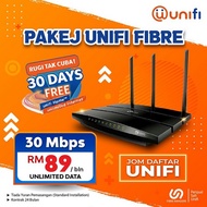 【30Mbps】UNIFI Home Fiber (1 Bulan FREE) Unlimited Data with Free modem & Router