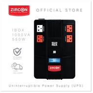 ZIRCON Hybrid-IBOX 1000VA/550W DIGITAL UPS ที่เปลี่ยนแบตเตอรีง่าย ประกัน 2 ปี