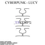 TEMPO temporary tattoo - CYBERPUNK LUCY COSPLAY