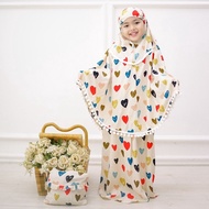 Bbckidswear - Zoya Prayer Set - Mukena Anak Perempuan Usia 0 - 6th - Bahan Rayon Motif Bunga