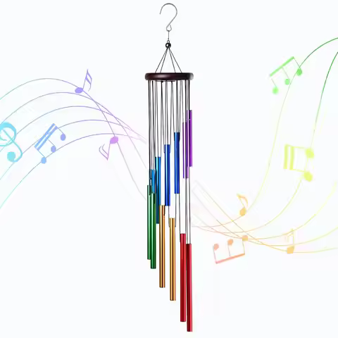 New 12 Tubes Wind Chimes Aluminum Waterproof Wind Chimes Bells Decor For Home Outdoor Yard Decoratio