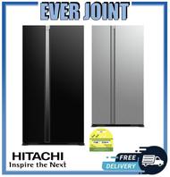 Hitachi R-S700PMS0 Side By Side Inverter Fridge + Free Hitachi 1.0litre rice cooker + Free Disposal