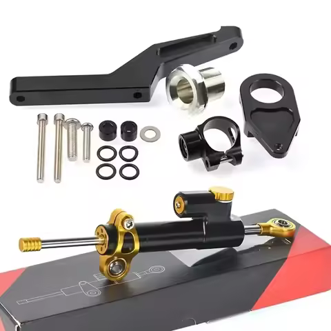 Motorcycle Steering Damper Stabilizer & Bracket Mount Kit For Kawasaki Ninja ZX-6R ZX6R 2009-2022 ZX
