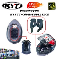 KYT CROWN PADDING TT COURSE HELMET ( KYT Helmet TT-COURSE Side Padding Sponge Inner Pad Replacement 