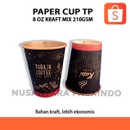 Paper Cup Tp 8 Oz Kraft Mix 210gsm (50 Pcs)