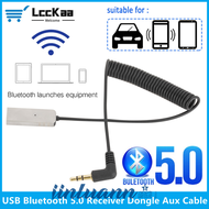 [Jinl] LccKaa เครื่องเล่นเพลงตัวรับสัญญาณบลูทูธ USB 3,5Mm,เครื่องส่งสัญญาณป้องกันผู้ไม่ได้รับอนุญาต Buchsen ตัวแปลงบลูทูธ Lautsprecher แฮนด์ฟรี Aux ออดิโอสำหรับรถยนต์