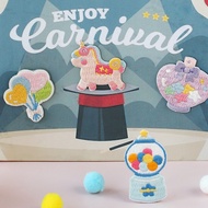Carnival Unicorn DIY Self Adhesive Iron on Sew on Embroidered Patches