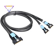 Gen5 MClo X8 Adapter Cable Gen5 MCIO X8 to Dual MCIO X4 Server Cable for PC  3.0 U.2 Oculink Pcie  C