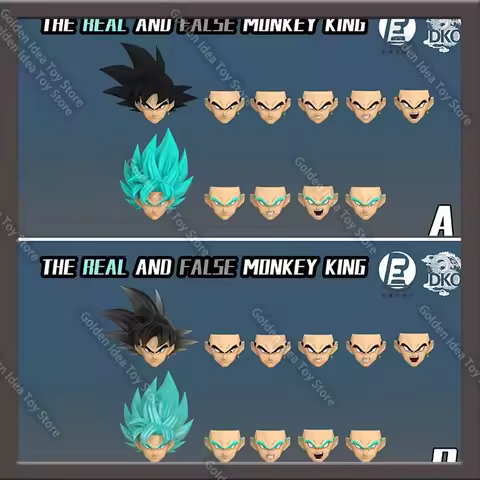 New DKO Studio Recustom Dragon Ball Z Super Saiyan Blue Black Son Goku Head Sculpt Headsculpt Anime