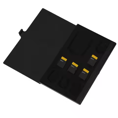 9 in 1 Portable Menmory Card Case Monolayer Aluminum 1SD+ 8TF Micro SD Card Storage Case Holder Memo