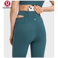 Lululemon yoga suit, yoga pants, fitness exercise pants, nude cross waist yoga pants, female sexy hollow out slimming exercise fitness cropped pants, lulu yoga suit factory special