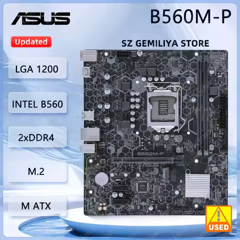 ASUS B560M-P Motherboard intel B560 LGA1200 DDR4 M.2 support Core i3-10100F Core i3-10300 Core i5-11