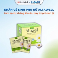 Combo cho mẹ bầu đi sinh - Khăn vệ sinh vùng kín Altawell và Khăn gừng nghệ Altawell an toàn tiện lợ