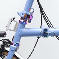 Ruhm For Brompton Beam C Buckle Frame Handlebar Riser Tap Folding Buckle Plating Model Folding Bike Accessories Ultra Light 79g