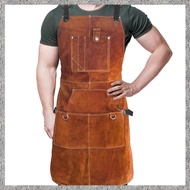 (DGHV) Workshop Apron with Tool Pocket MenS Heavy Duty Wooden Work Apron for Blacksmith Woodworker M
