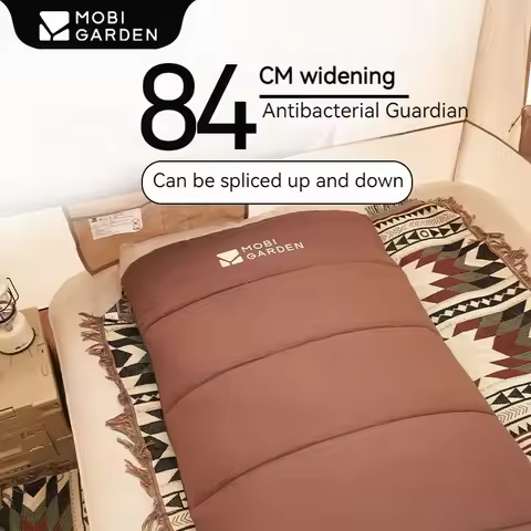 MOBI GARDEN Sleeping Bag Adult Outdoor Camping Double Thickened ColdProof Four Seasons Thin Brushed 