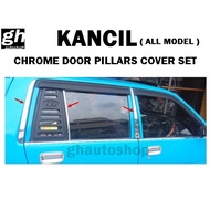 KANCIL sporty chrome door pillars set (6pcs, stainless steel plate)