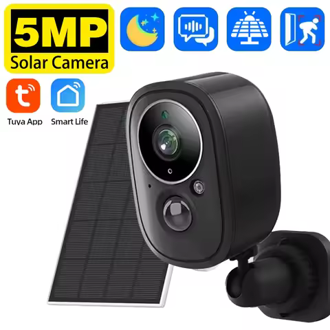 5MP Smart Life Solar Wifi IP Camera Outdoor Waterproof Tuya Wireless CCTV IP Camera Battery Powered 