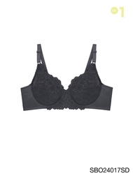 Sabina Function Bra Level 1 เสื้อชั้นใน มีโครง รหัส SBO24017SD - สีเทาเข้ม