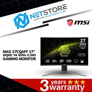 MSI MAG 27CQ6PF 27" WQHD  VA 180Hz 0.5MS Curved Gaming Monitor - 9S6-3CD94M-021