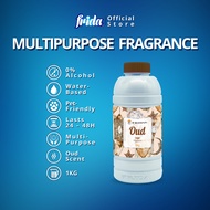 Frida 48H Oud Refill 1KG – Alcohol-Free Pet-Friendly Long-Lasting Water-Based Multipurpose Freshener