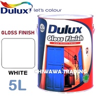 ICI Dulux 100% ORIGINAL 101 Interior Exterior Gloss Finish For Wood & Metal Paint 5 Liter - White / 